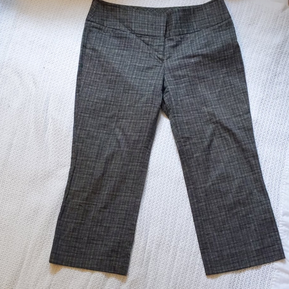 Express patterned capris slacks